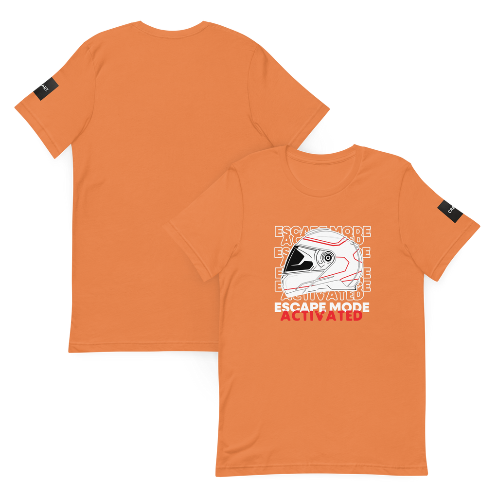 Escape Mode: Activated. Unisex Motorcycle T-Shirt